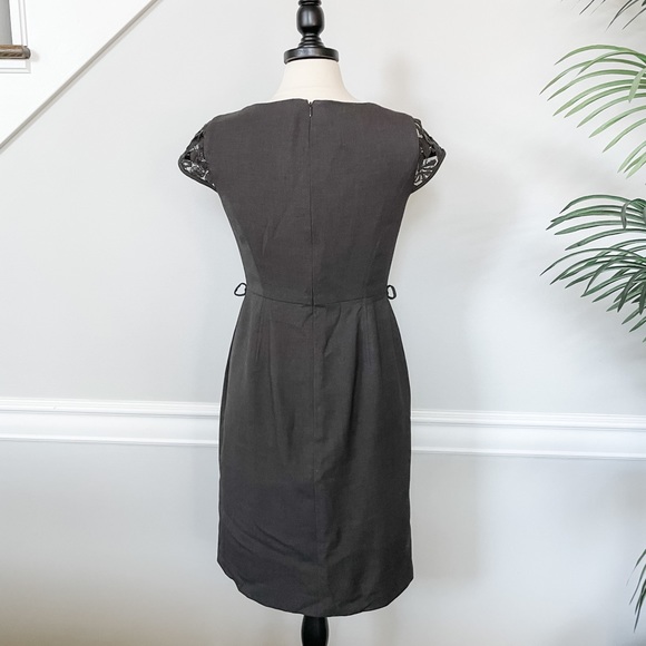 Anne Klein Gray Dress with Lace Detail - Picture 2 of 11